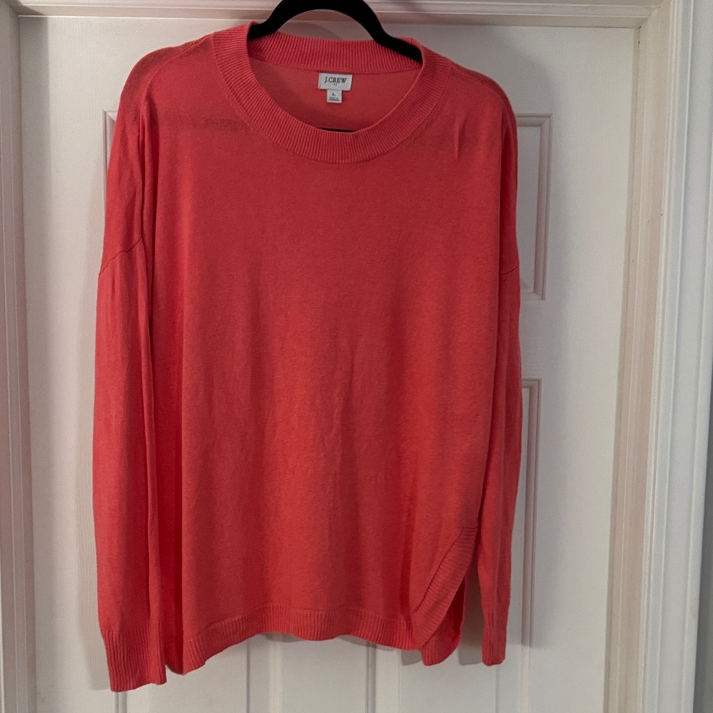 J. Crew Vibrant Coral Pullover